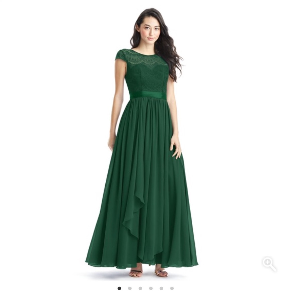 Azazie “Beatrice” dress, forest green. Worn once!